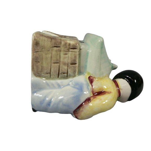 Asian Pocket Planter Japan Hand Painted Chop Marked - Picture 7 of 12